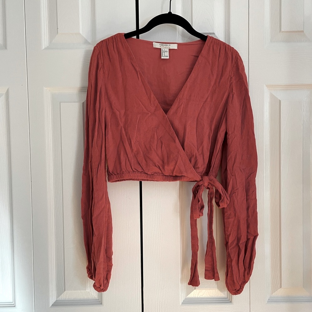 Wrap style crop top